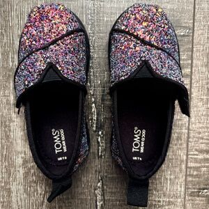 TOMS Glitter Velcro Strap Slip-On Shoes - toddler 6